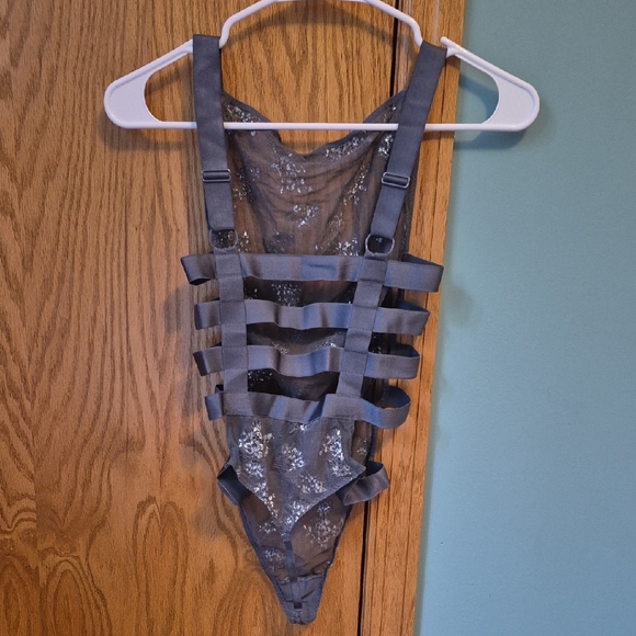Victoria's Secret Gray Lace Bodysuit - Picture 3 of 6
